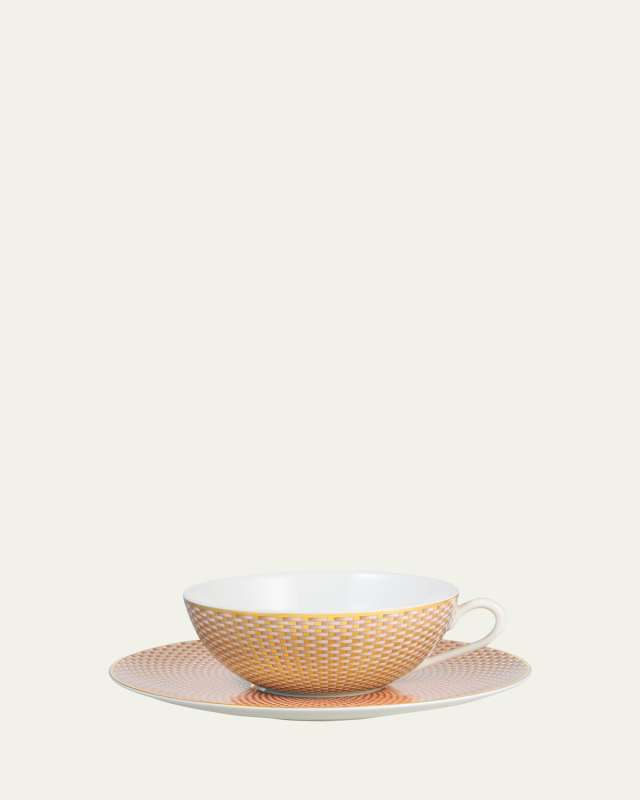 Tresor Beige Tea Cup & Saucer Set